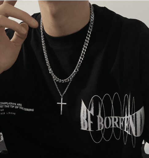 Vnox Men's Cross Necklace