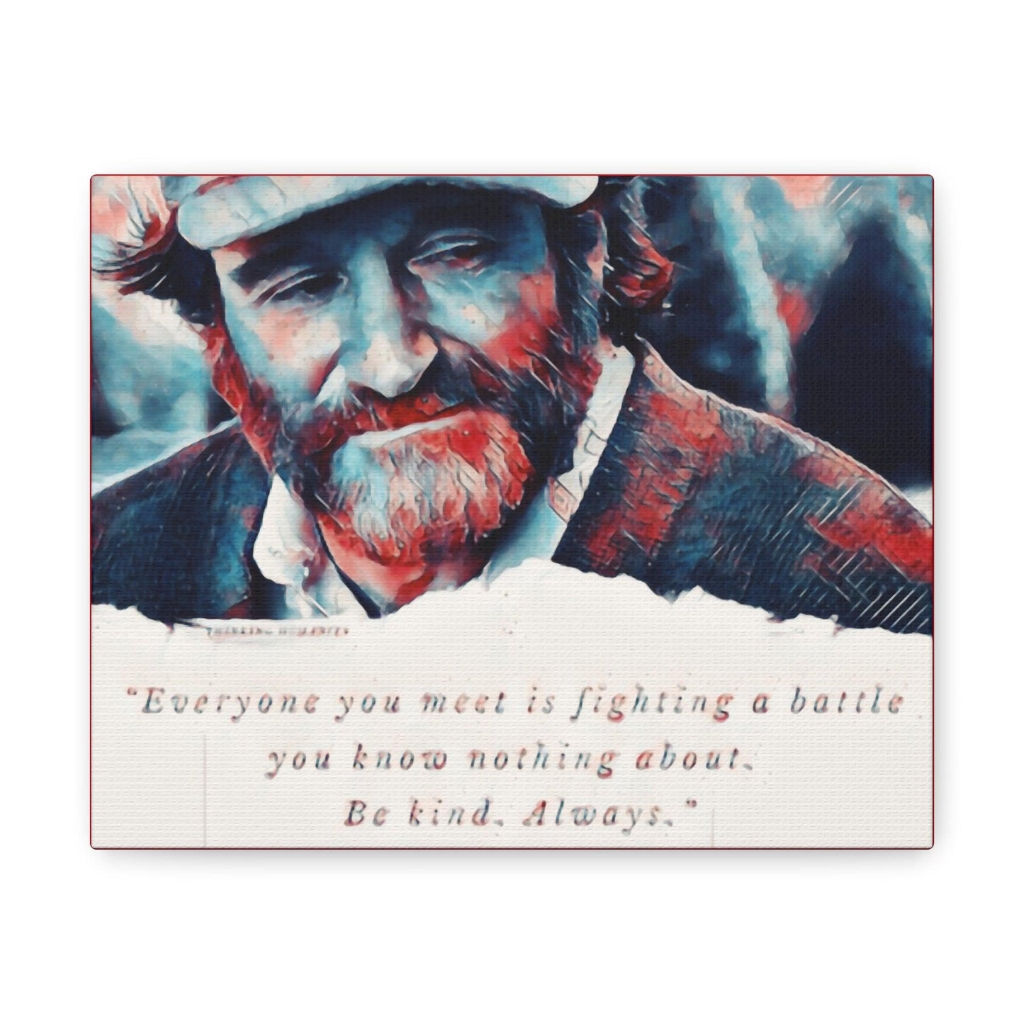 Robin Williams AI-Enhanced Quote Canvas Gallery Wraps