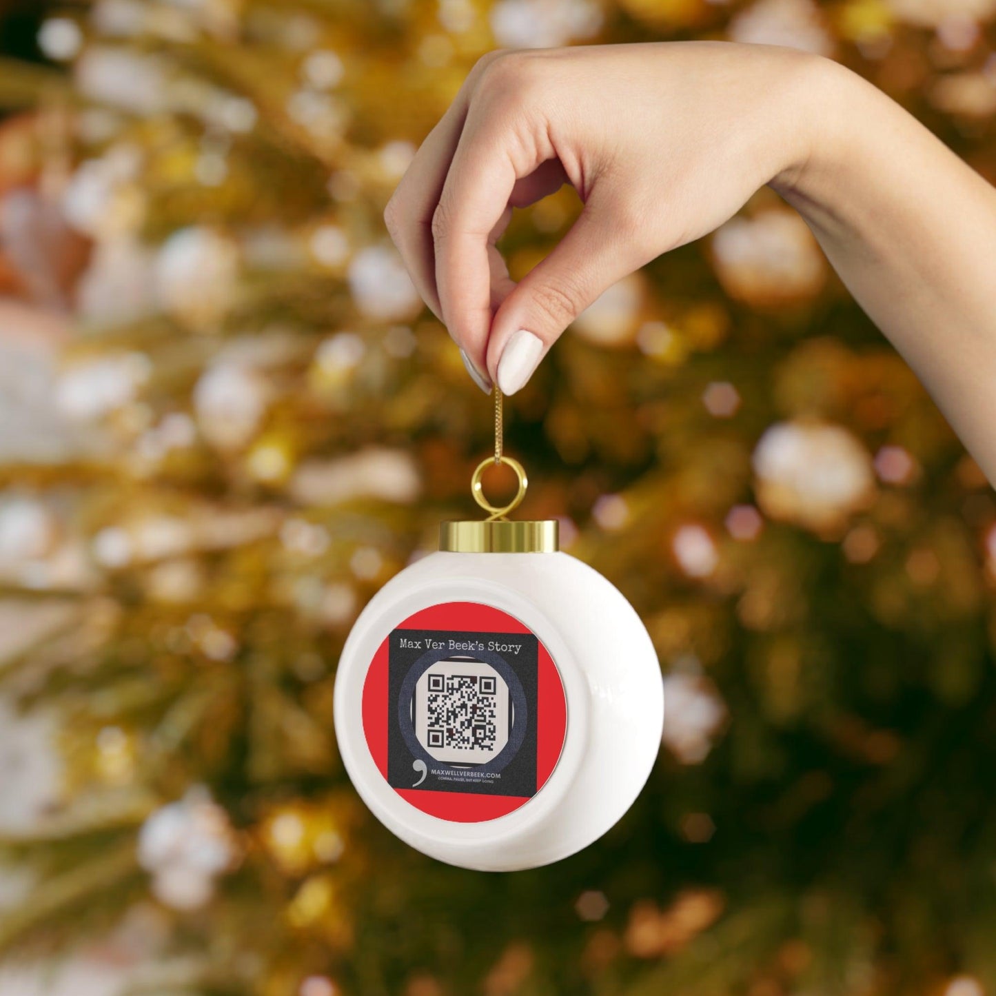 Max Ver Beek QR Code Christmas Ball Ornament