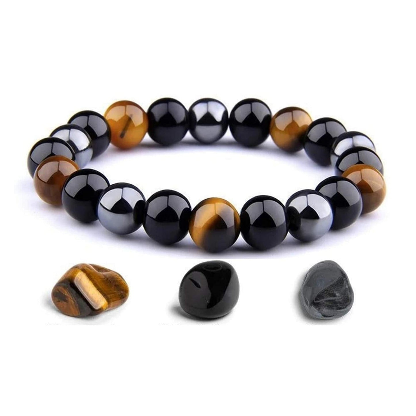 Tiger Eye Hematite Bracelet for Men and Women