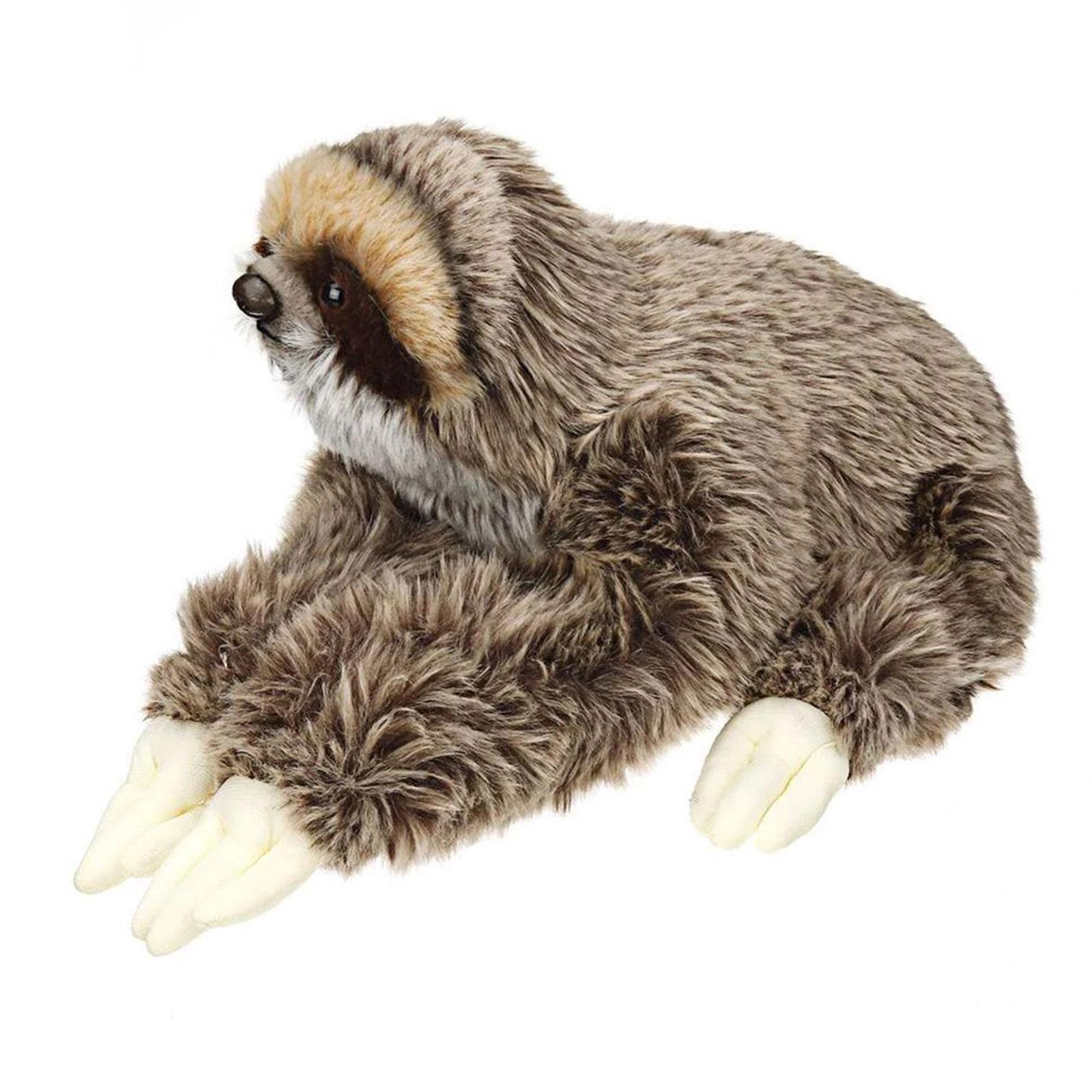 35CM Cute Realistic Three Toed Sloth Plush Stuffed Animal Toy Soft - MaxwellVerBeek.com