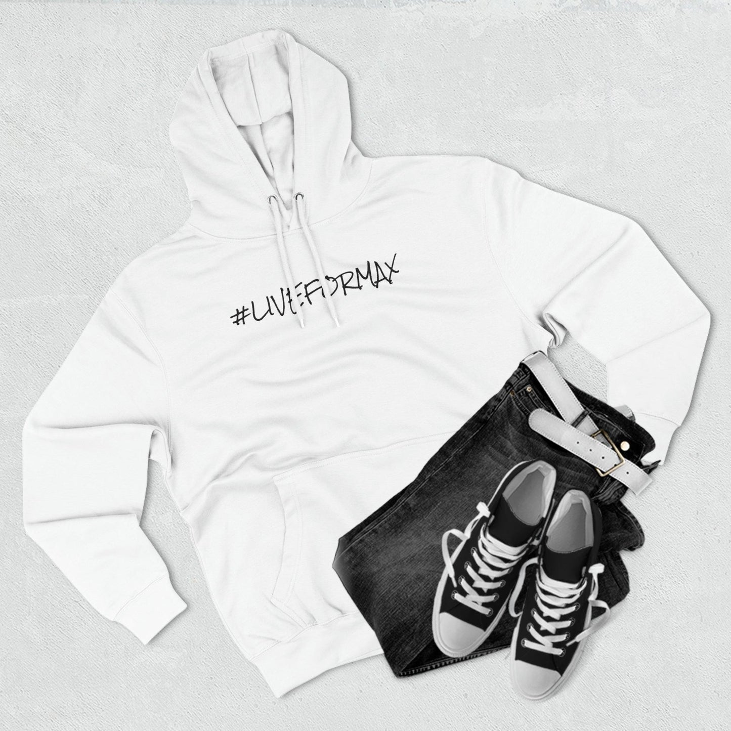 #LIVEFORMAX Unisex Premium Pullover Hoodie