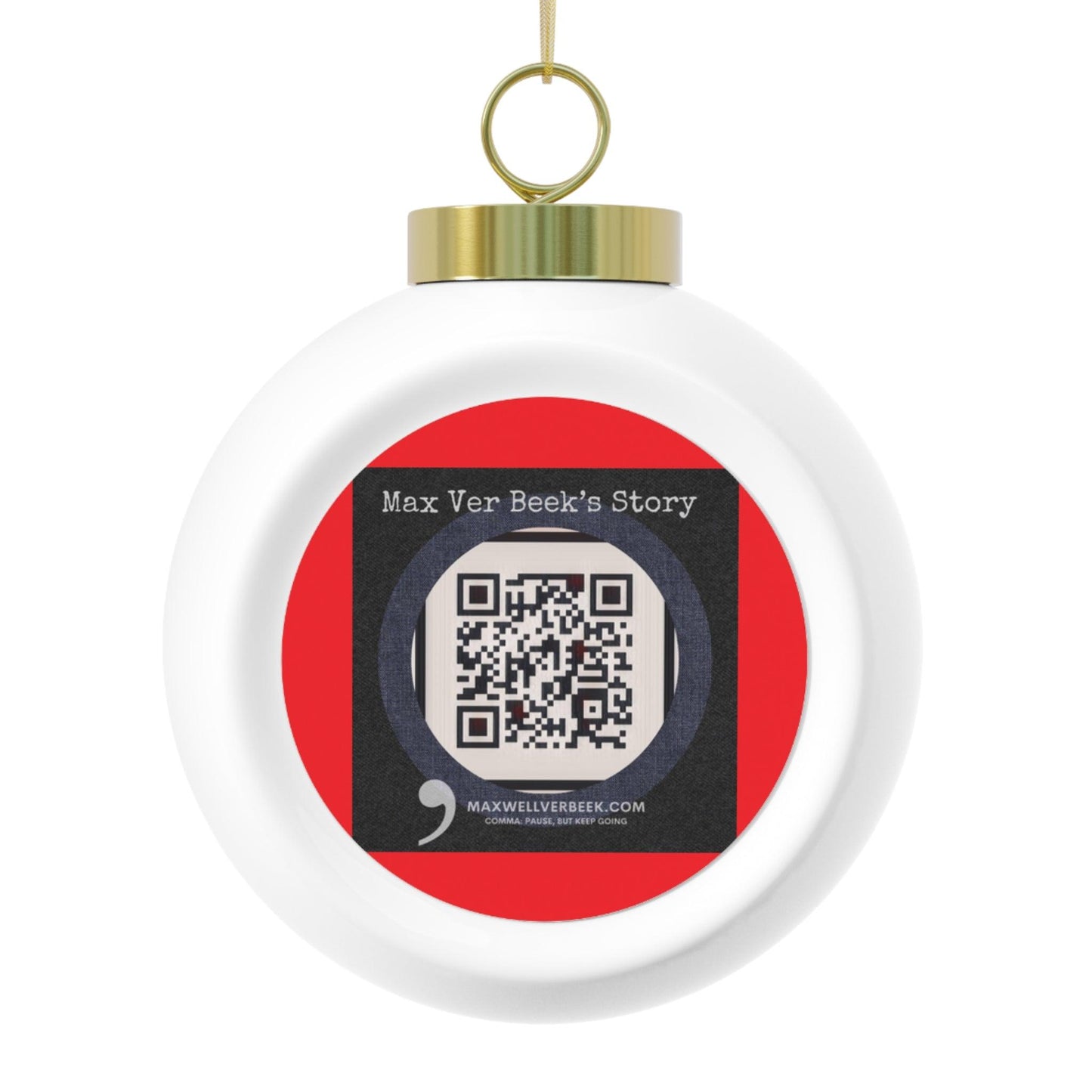 Max Ver Beek QR Code Christmas Ball Ornament