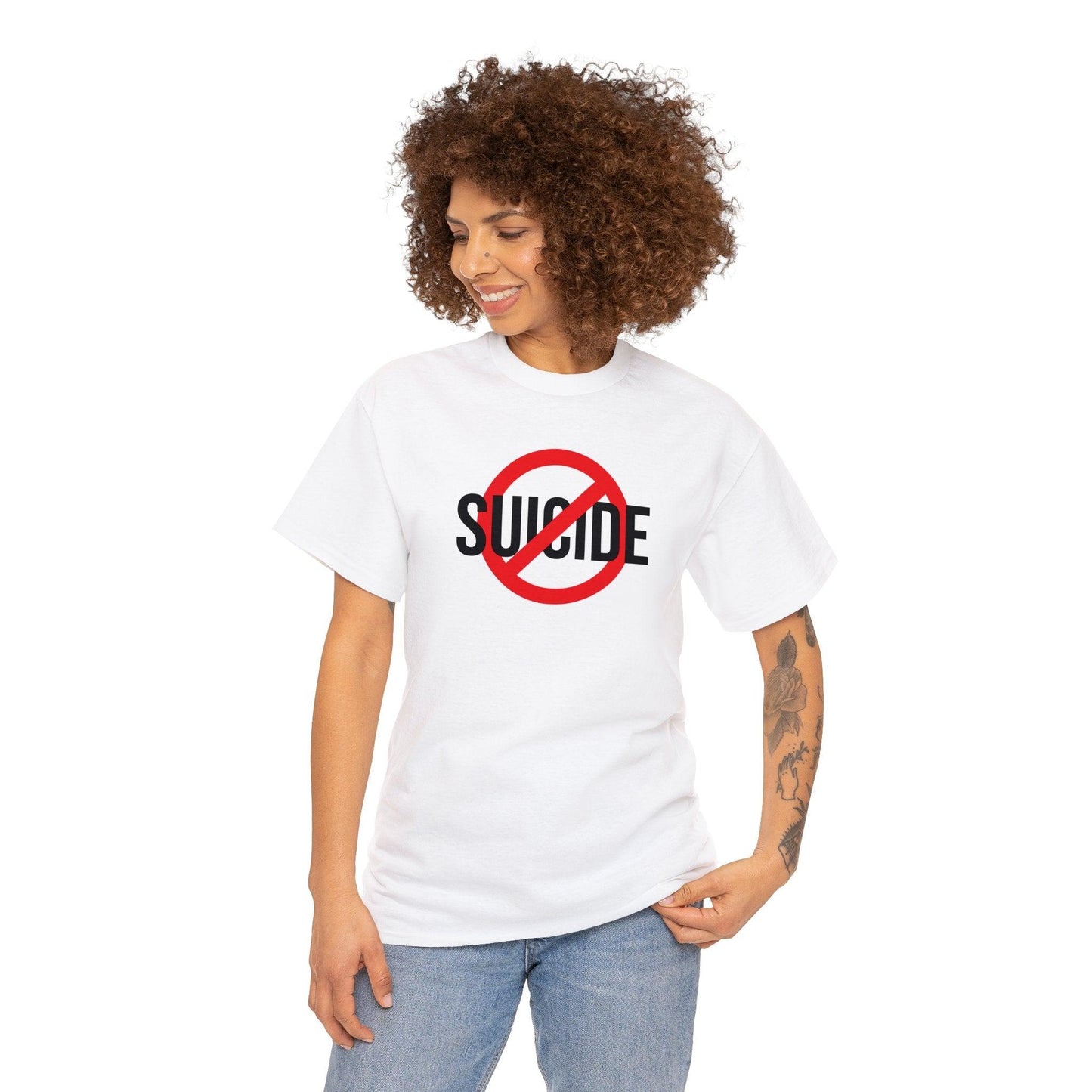 Stop Suicide Unisex Heavy Cotton Tee