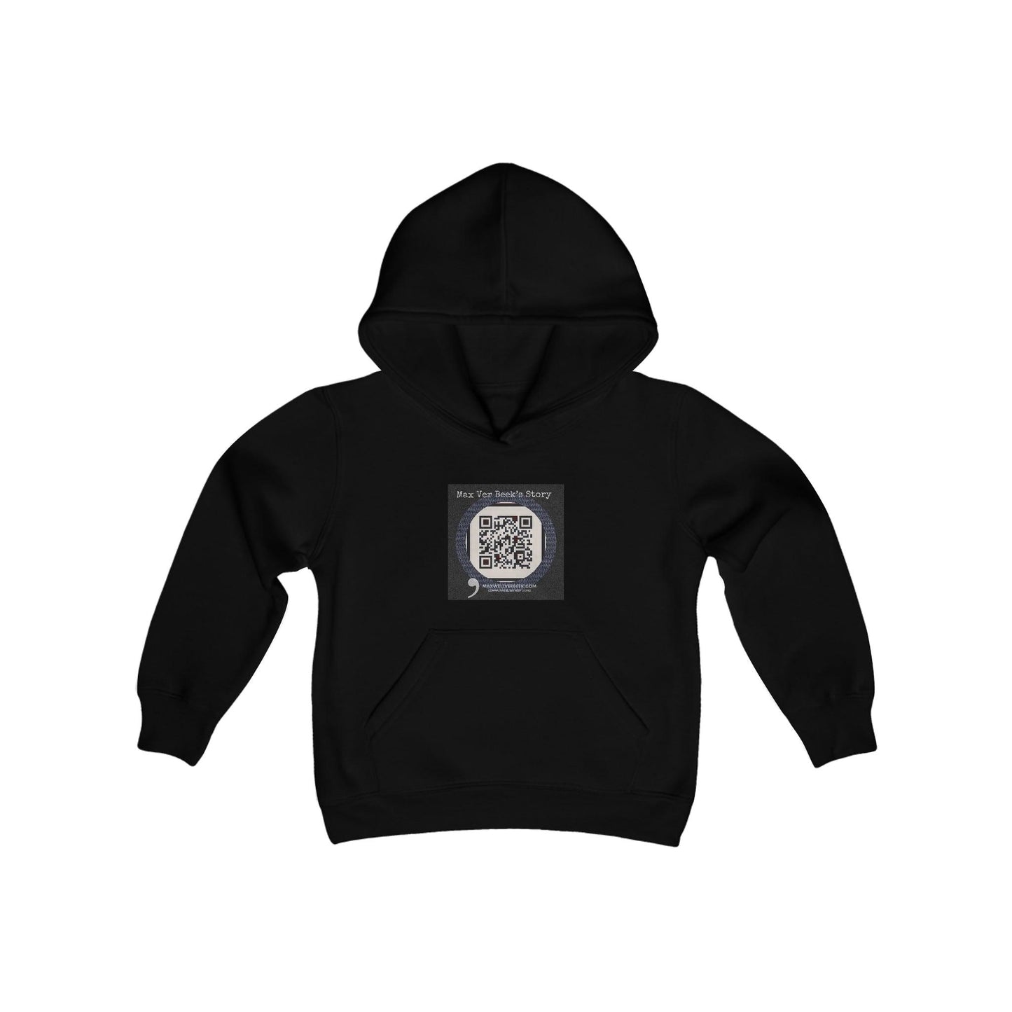 Youth Heavy Blend Hooded Max Ver Beek QR Code Sweatshirt