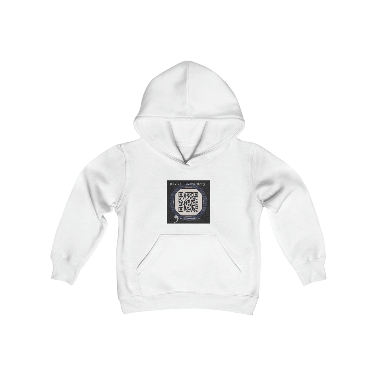 Youth Heavy Blend Hooded Max Ver Beek QR Code Sweatshirt