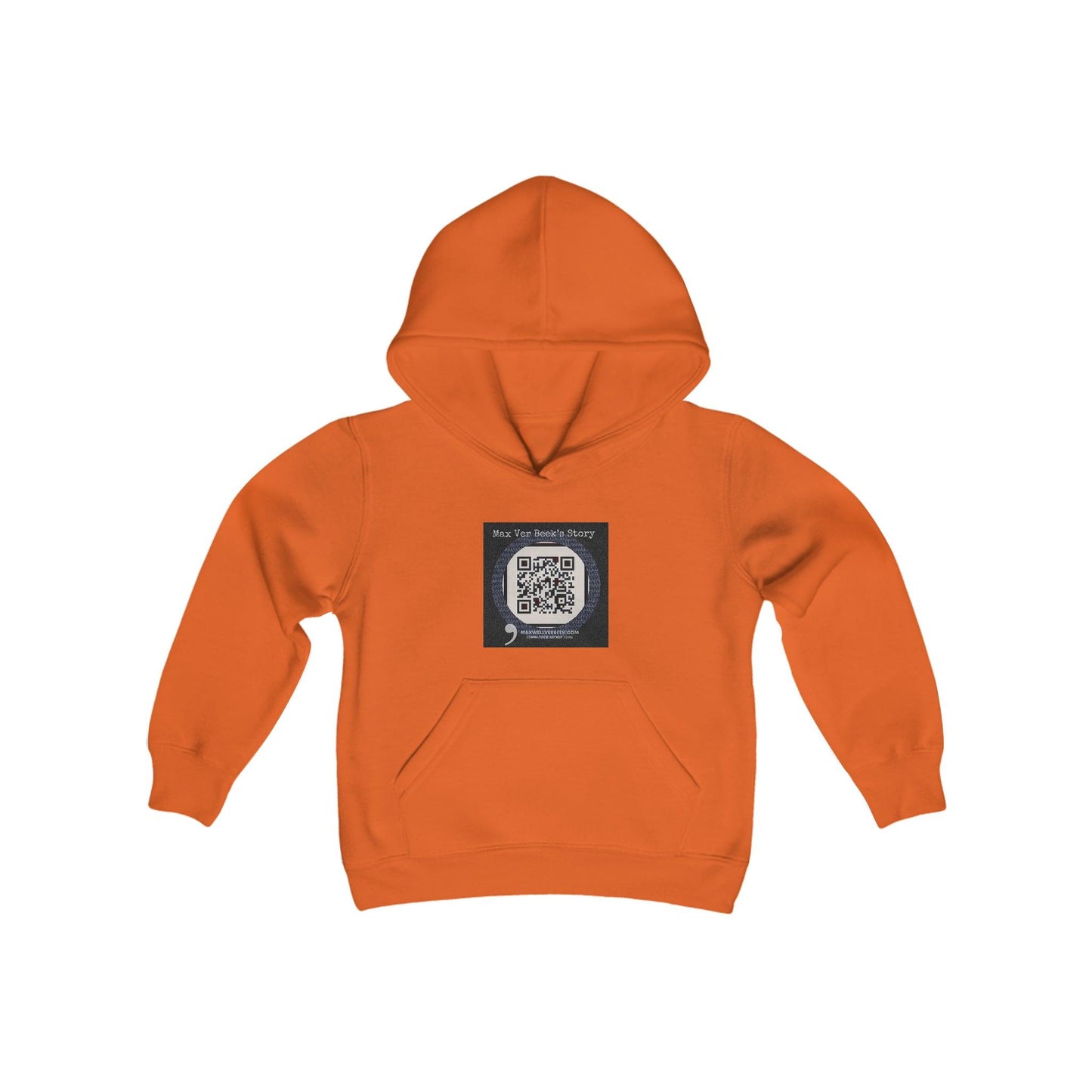 Youth Heavy Blend Hooded Max Ver Beek QR Code Sweatshirt