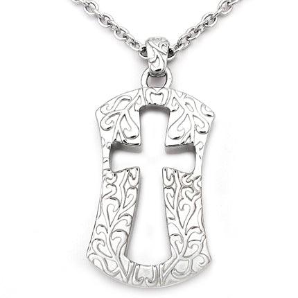 Hollow Cross - Cross Outline Necklace