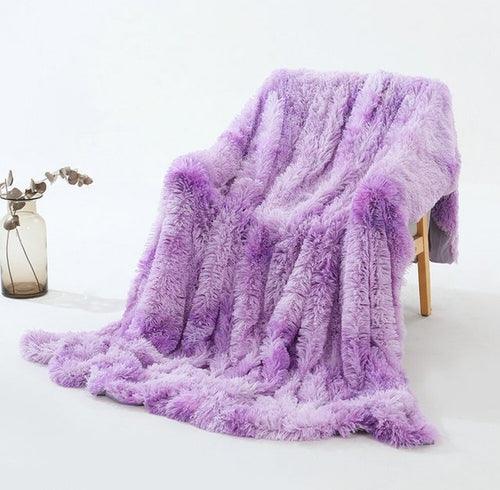 Super Soft Long Faux Fur Coral Fleece Blanket Warm Plush Cozy