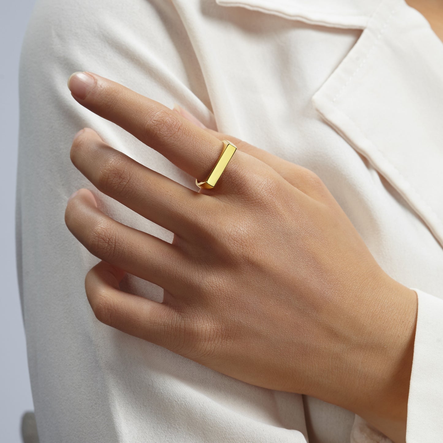 Signet Gold Ring Statement Ring