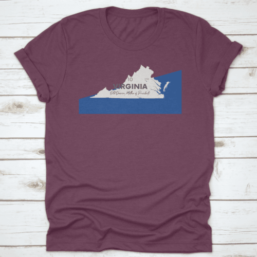 Detailed Vector Virginia Geography Map Vector Design Illustration