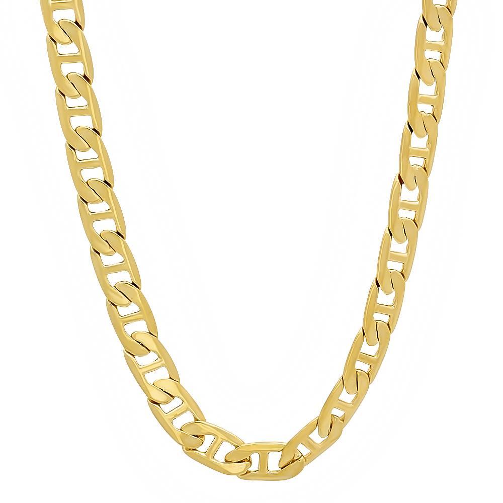 14K Yellow Gold Plated Brass Classic Gucci-Style Chain