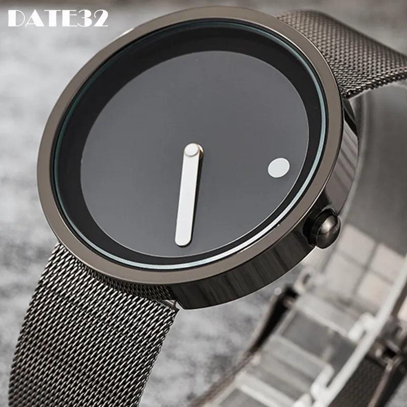 Minimalist Unisex Watch for Men Women Couple Simple Style Creative