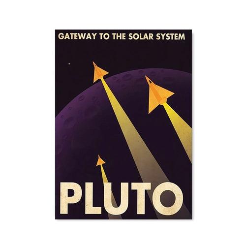 Mid Century Space Travel Vintage Retro Posters Universal Planet Mars