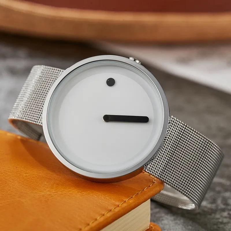 Minimalist Unisex Watch for Men Women Couple Simple Style Creative