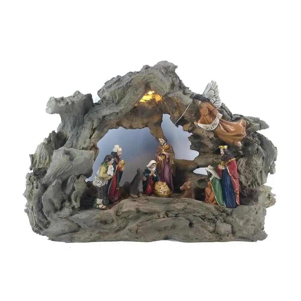 Nativity Christmas Gift Set Holy Family Statue Christ