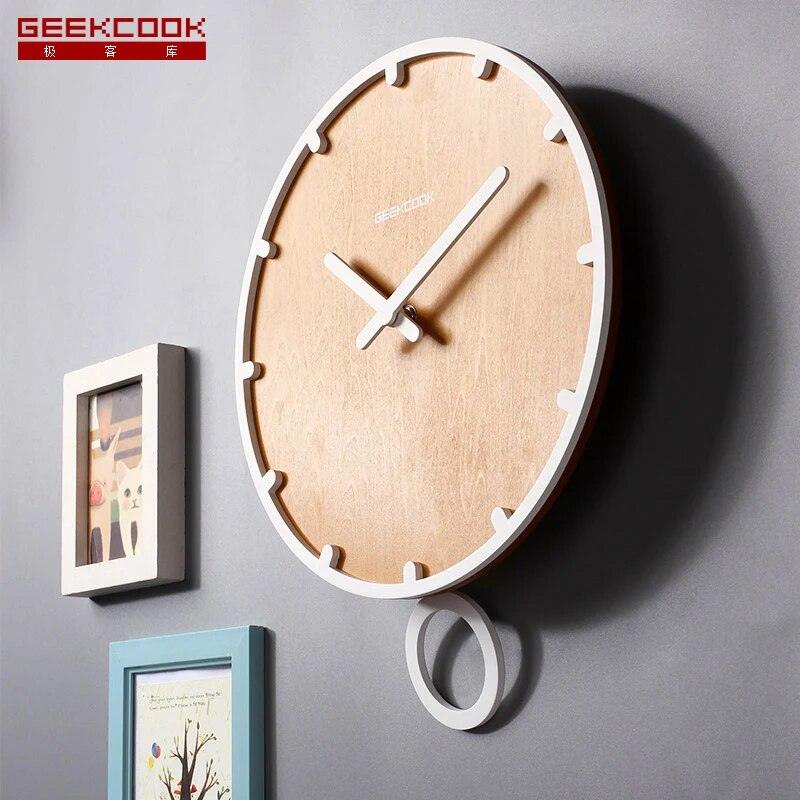 Wholesale Swing Big Wall Clock Modern Design 3D Vintage Frameless