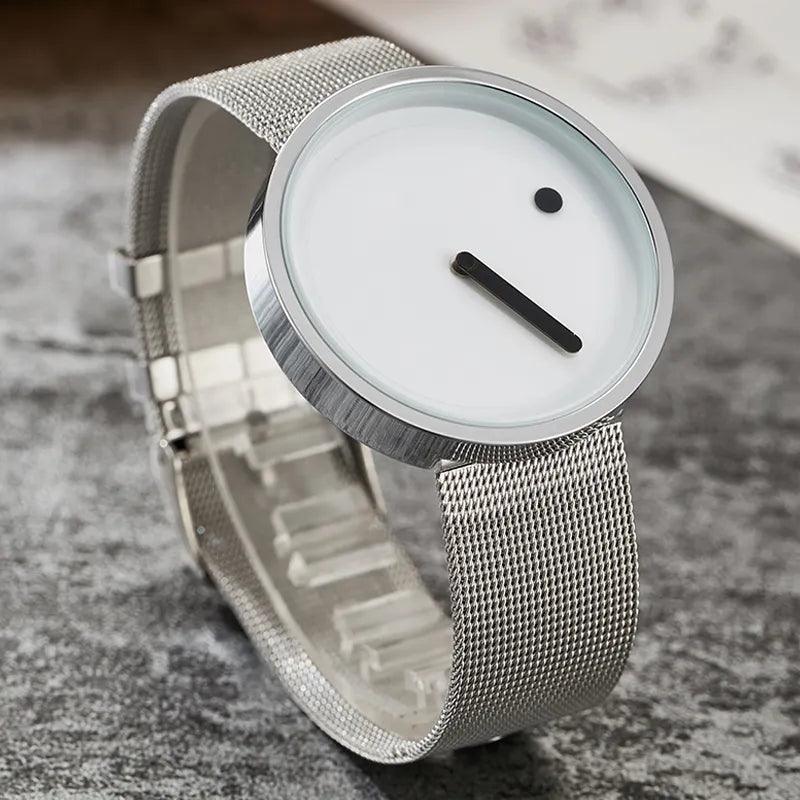 Minimalist Unisex Watch for Men Women Couple Simple Style Creative