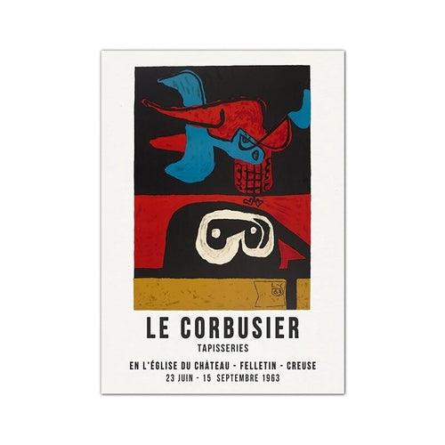 Le Corbusier Exhibition Poster 1954 French Art Museum Print Cubism