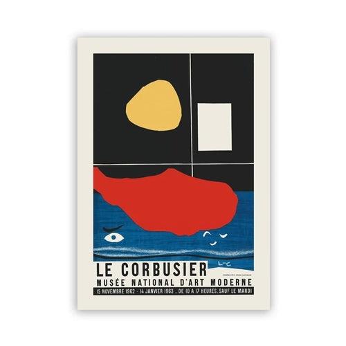 Le Corbusier Exhibition Poster 1954 French Art Museum Print Cubism