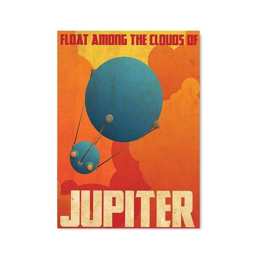 Mid Century Space Travel Vintage Retro Posters Universal Planet Mars