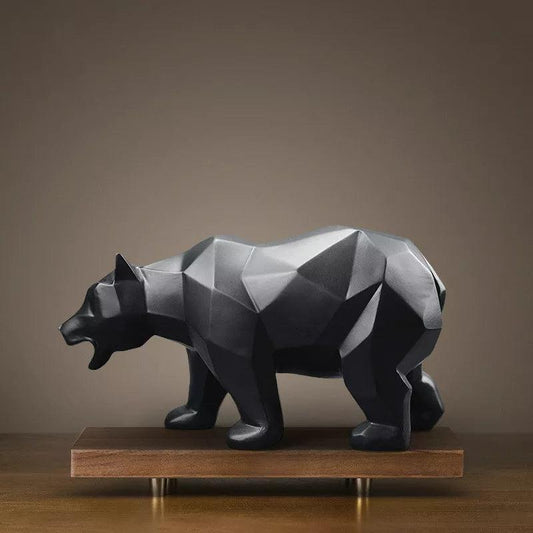 Sculpture Black Bear Statue Resin Home Decor Bears Statues Animal