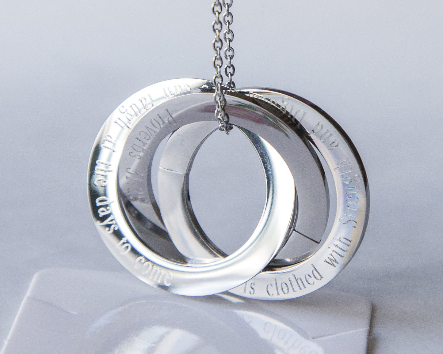 Personalized Scripture Rings Necklace