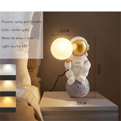 Nordic Led Personality Astronaut Moon Children's Room Wall Lamp