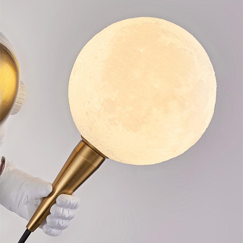 Nordic Led Personality Astronaut Moon Children's Room Wall Lamp