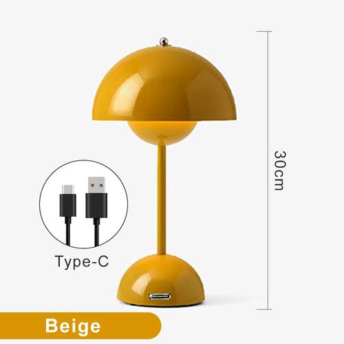 Mushroom Flower Bud Rechargeable LED Table Lamps Desk Night For