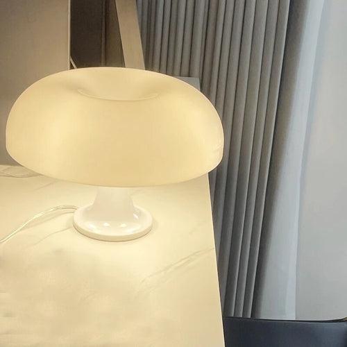 Modern minimalist LED orange White mushroom table lamp imported from