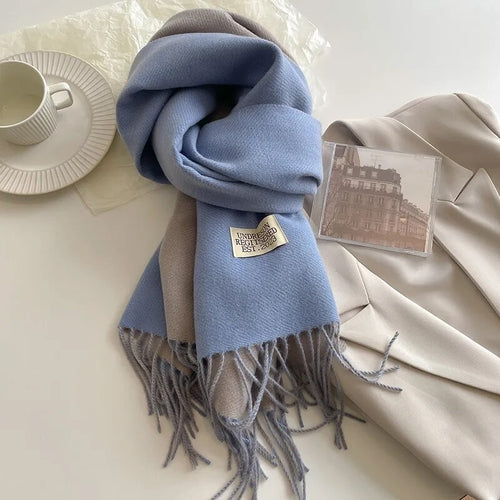 Fashion Solid Cashmere Warm Scarf New Design Pashmina Winter Double