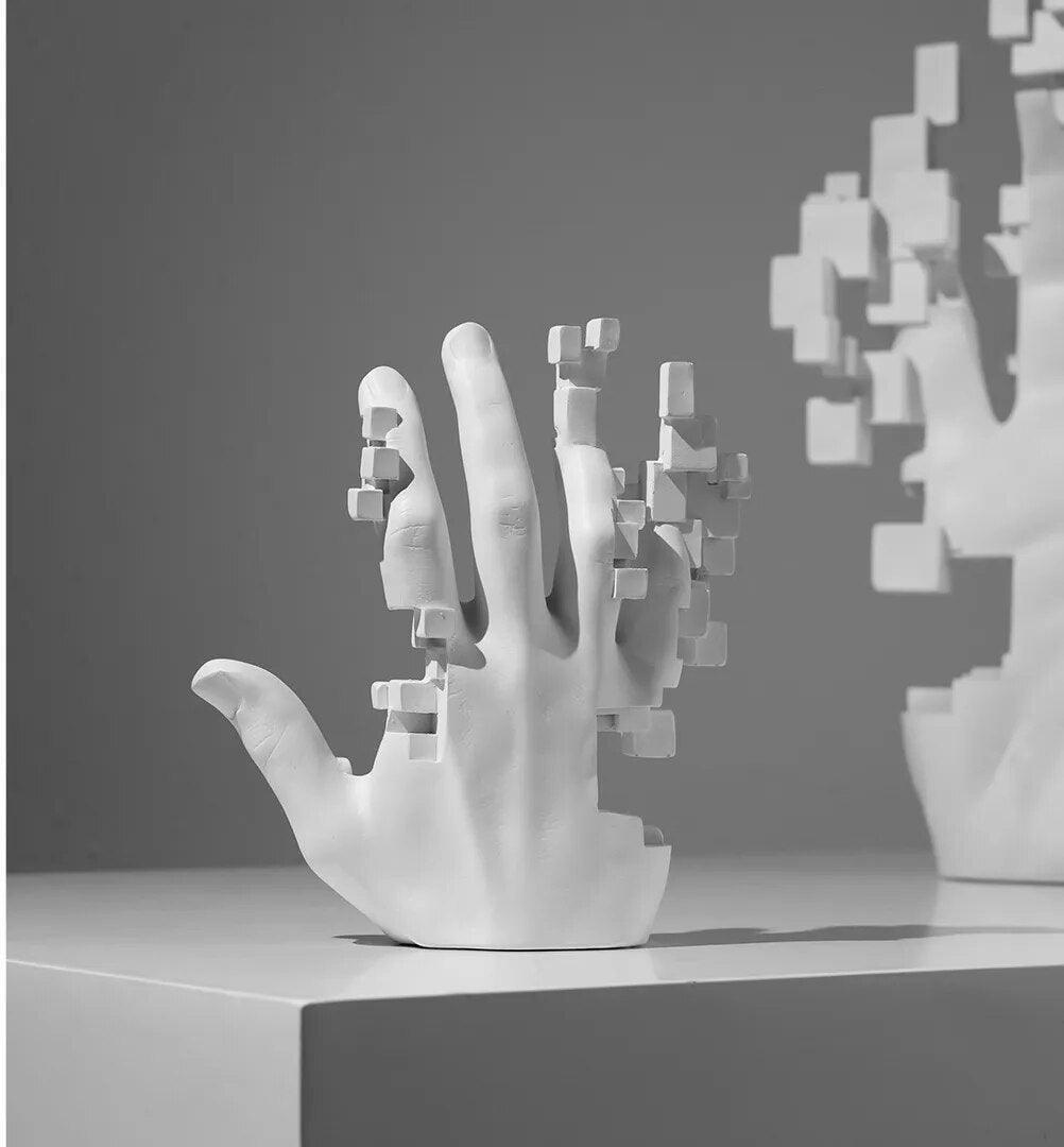 White Artistic Hand Art Body Statue Abstract Sculptures Modern