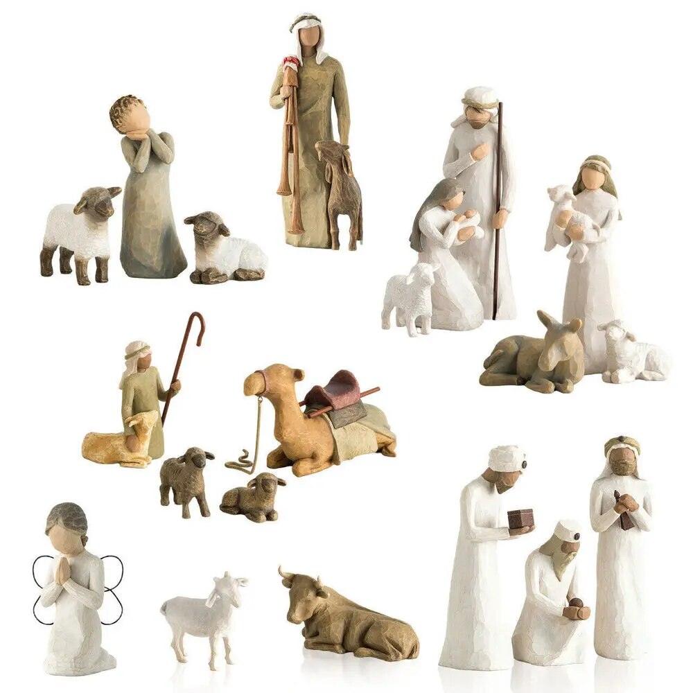 Holy Family Willow Tree Figurine Easter Religious Jesus Nativity Set