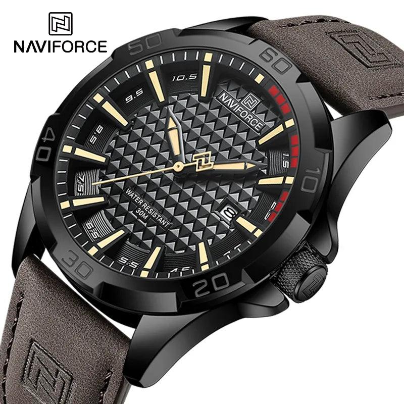 NAVIFORCE Men Casual Sport Military Quartz Calendar Wrist Watch