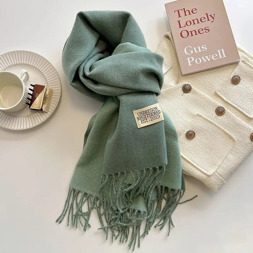 Fashion Solid Cashmere Warm Scarf New Design Pashmina Winter Double