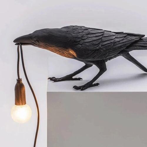 Resin Lucky Bird Crow Wall Lamp Table Lamp Night Light Bedroom Bedside