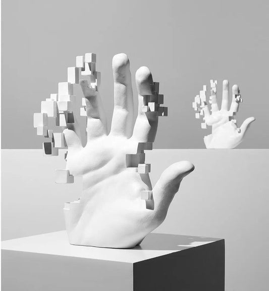 White Artistic Hand Art Body Statue Abstract Sculptures Modern