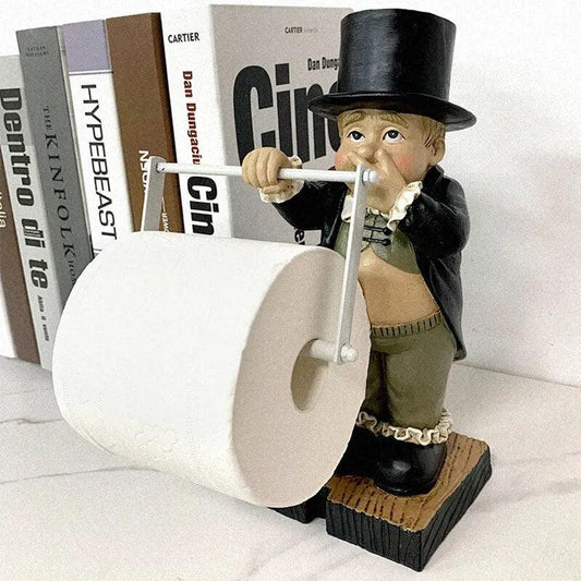 Creative Toilet Paper Holder Statue Funny Decorative Resin Figure Cute - MaxwellVerBeek.com