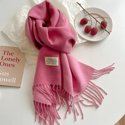 Fashion Solid Cashmere Warm Scarf New Design Pashmina Winter Double