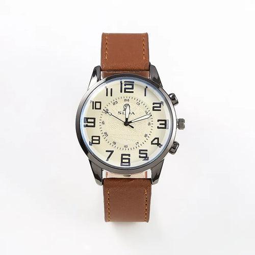 Vintage Men's Watches Classic Simple Business Quartz Watch for Men