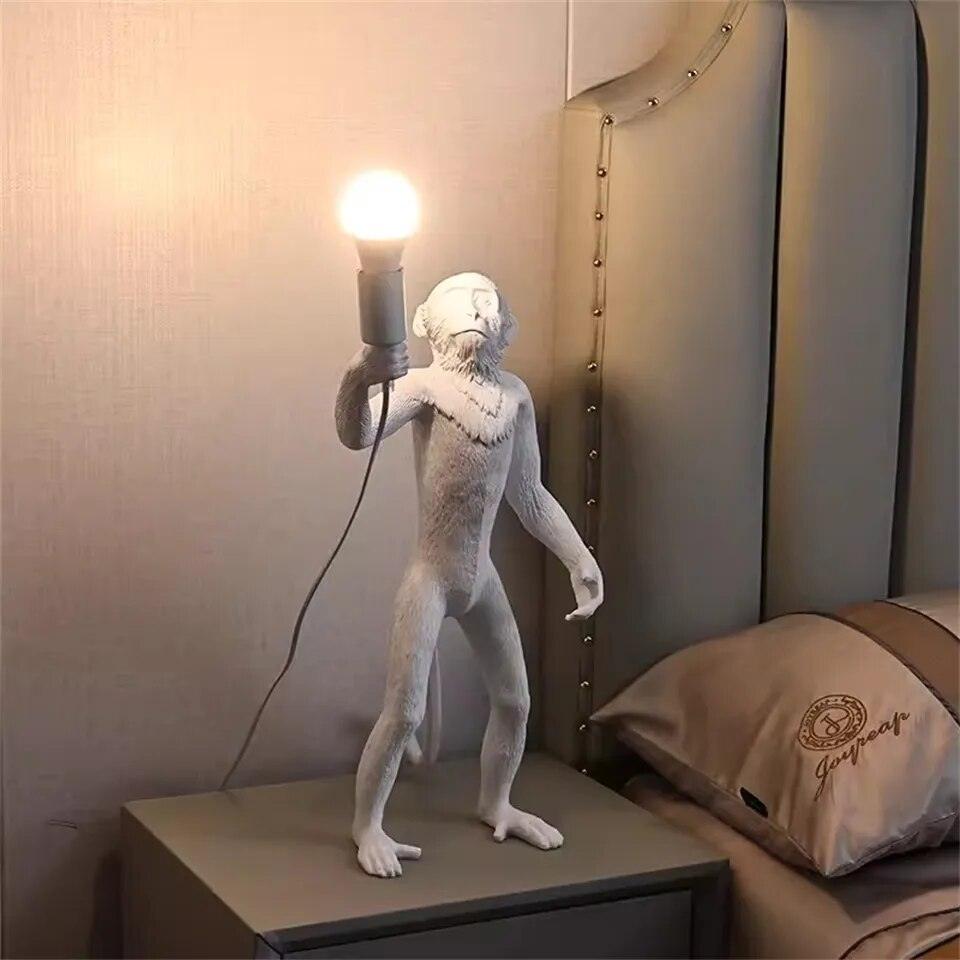 Modern LED Art Monkey Floor Light Resin LED Floor Lamp for Living