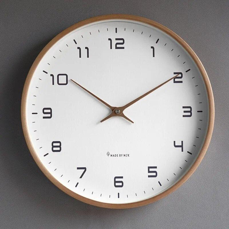 Nordic European Style Wooden Wall Clock Modern Design Nordic Minimalis