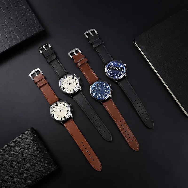 Vintage Men's Watches Classic Simple Business Quartz Watch for Men