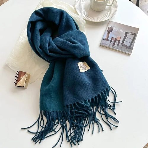 Fashion Solid Cashmere Warm Scarf New Design Pashmina Winter Double