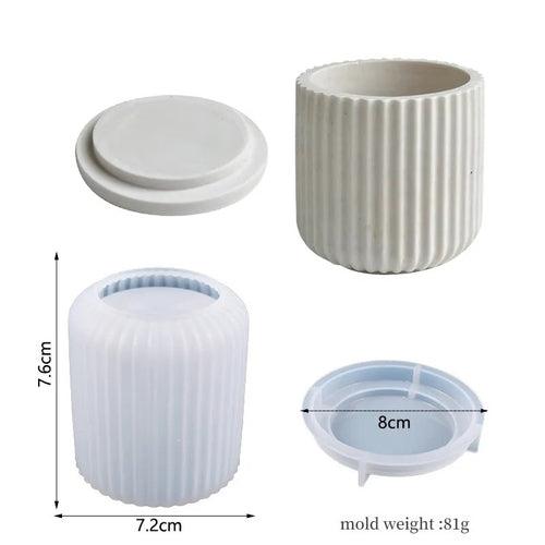 Jars Bottle Ceramics Pottery Mold Storage Box with Lids Resin Mold DIY