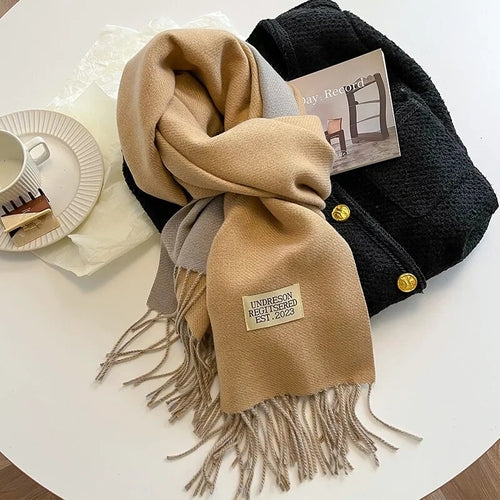 Fashion Solid Cashmere Warm Scarf New Design Pashmina Winter Double