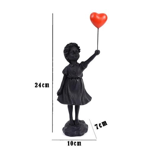 New Banksy Balloon Girl Resin Sculptures Figurines Flying Balloon Girl