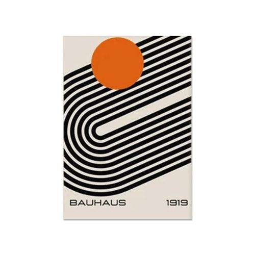 Mid Century Modern Bauhaus Abstract Geometric Posters Wall Art Canvas