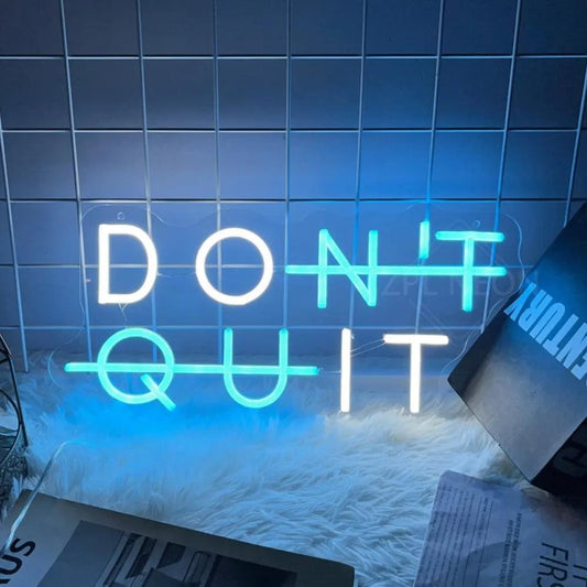 Neon Sign DON'T QUIT DO IT Neon Led Sign Inspirational Quote Game Room